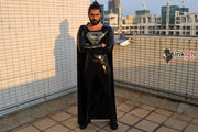 Black Superman Catsuit with cape