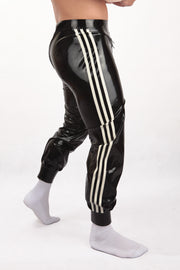 Latex Three Stripe Jogger Pants