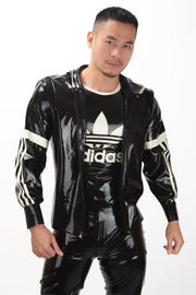 Latex Three Stripe Jacket Hoodie