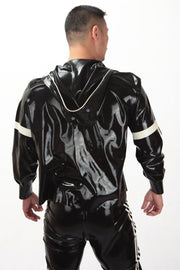 Latex Three Stripe Jacket Hoodie