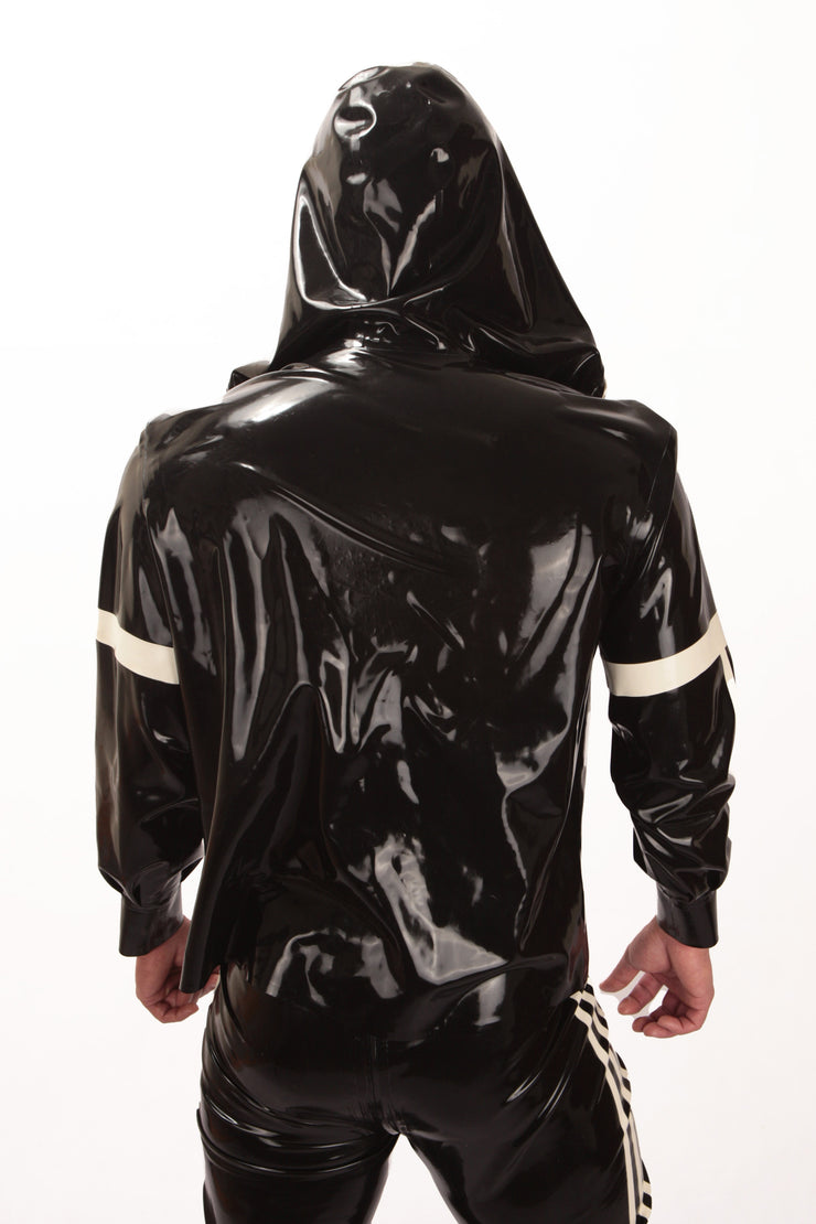 Latex Three Stripe Jacket Hoodie