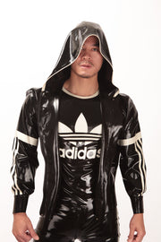 Latex Three Stripe Jacket Hoodie