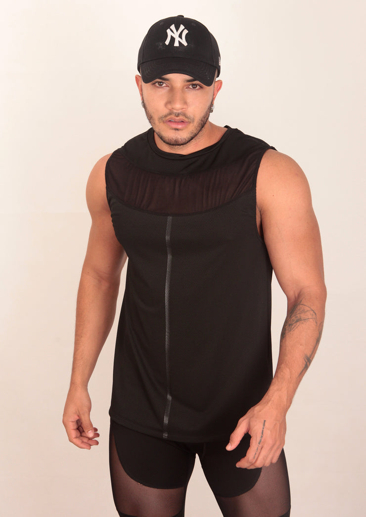 KinkON Sleeveless Mesh Workout Shirt