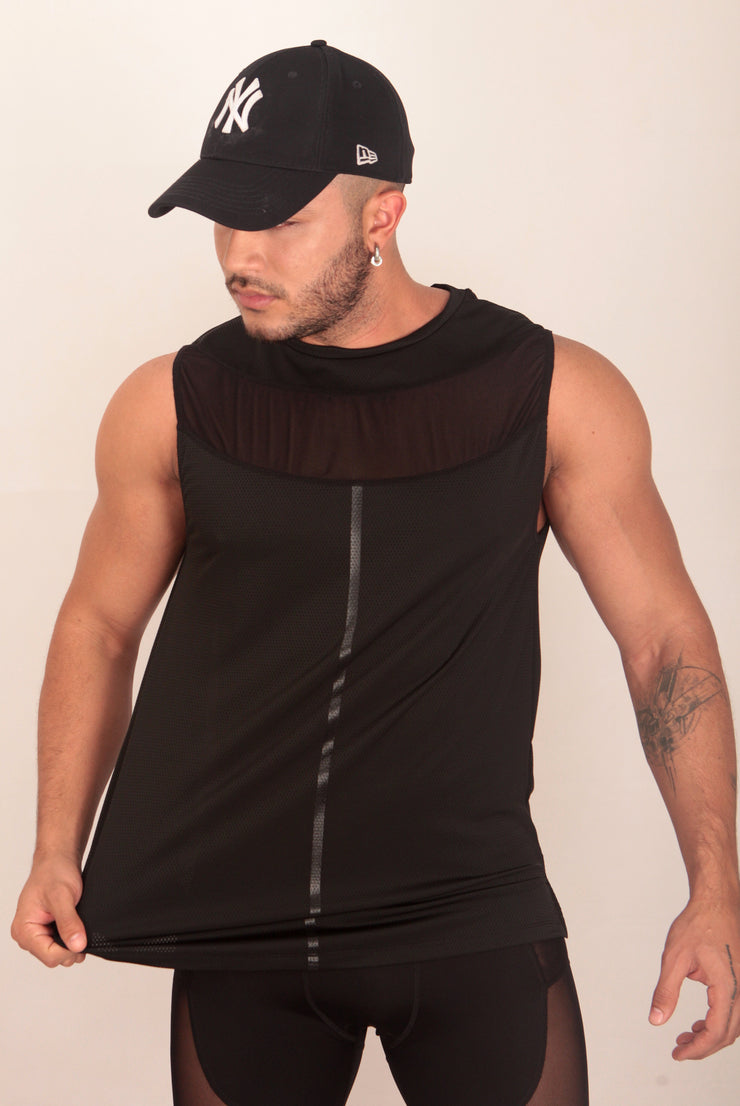 KinkON Sleeveless Mesh Workout Shirt