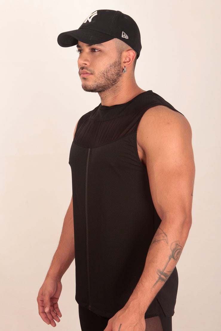 KinkON Sleeveless Mesh Workout Shirt