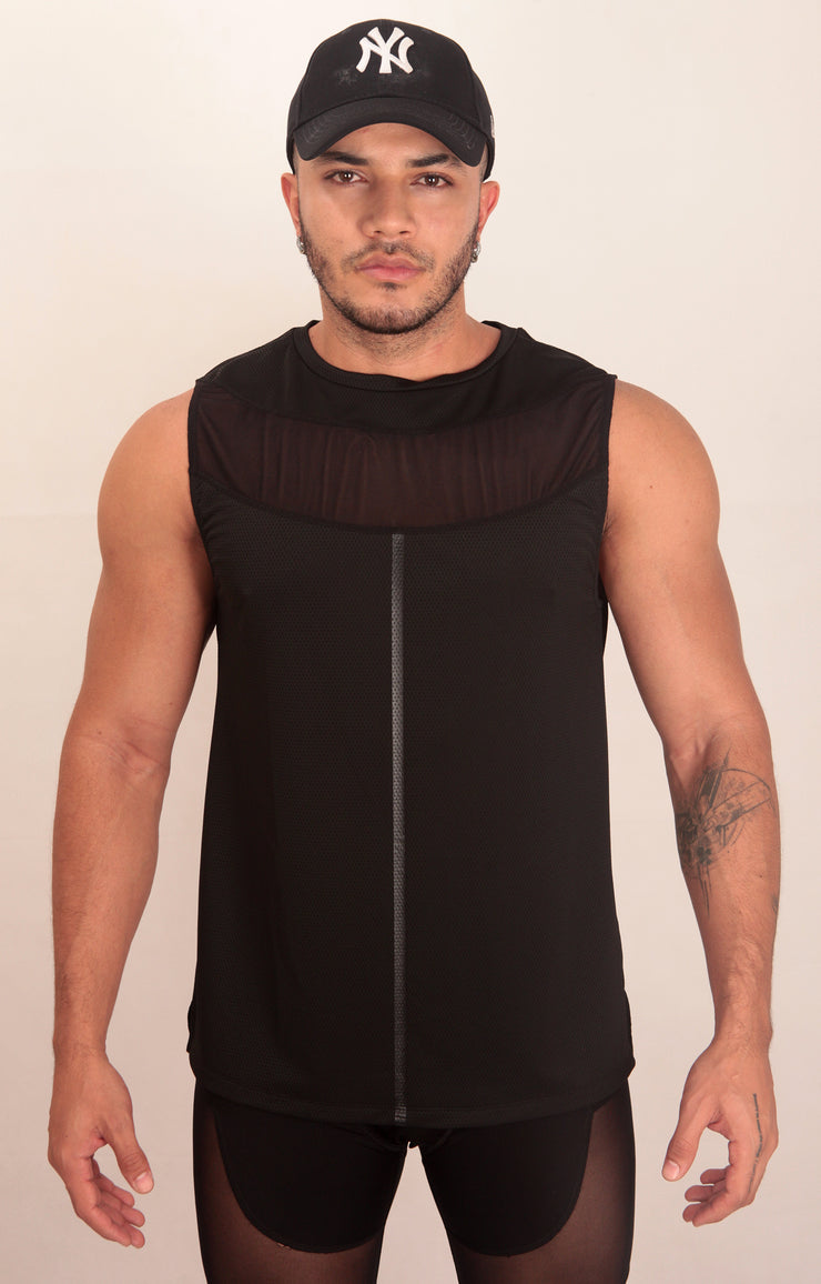 KinkON Sleeveless Mesh Workout Shirt